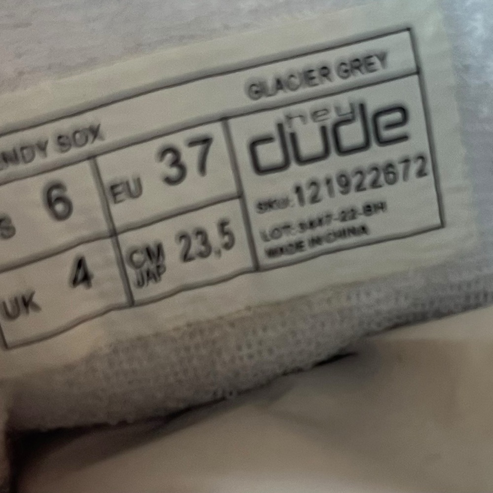 Hey Dude Wendy Sox, Women’s 6 Casual Slip On Shoes - Picture 7 of 10
